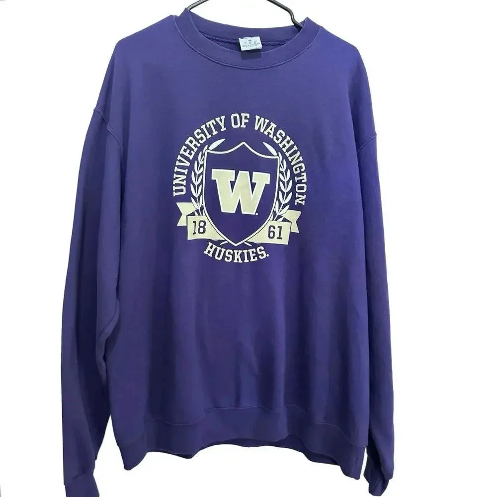 Champion Washington Huskies Long Sleeve Pullover Shirt Sweatshirt Size XL